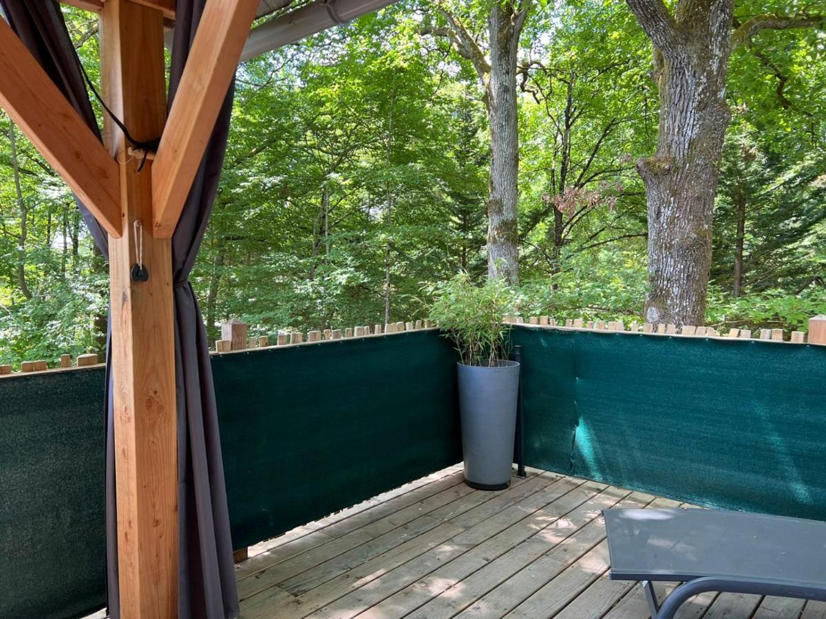 Charmante Cabane Dans Les Arbres Avec Jacuzzi Et Sauna Boismorand Ngoại thất bức ảnh